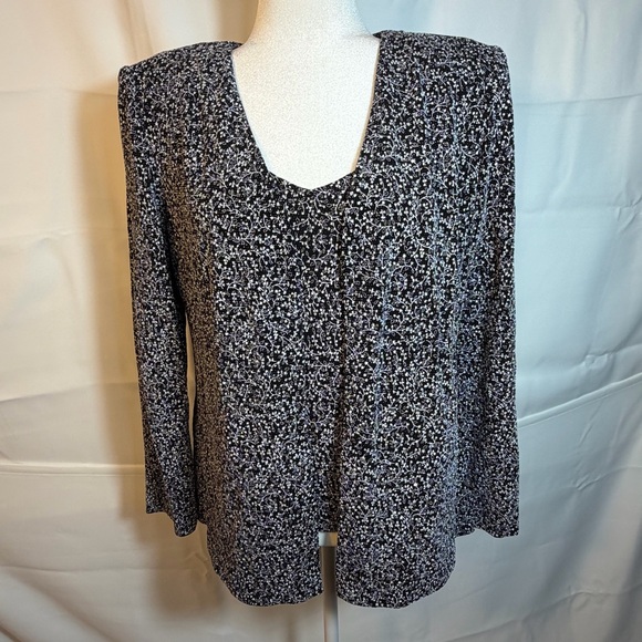 Alex Evenings Tops - Alex Evenings Women’s Black Sparkle Tank & Jacket Vintage Size Large Evening Out